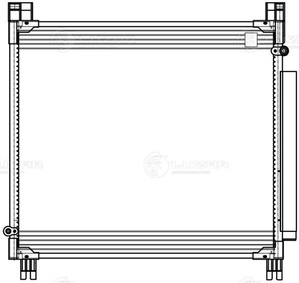 Радиатор кондиционера для автомобилей Toyota Hilux (15-) 2.4TD/2.8TD M/A
