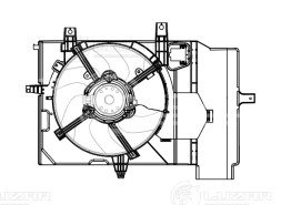 Электровентилятор охлаждения для автомобилей Nissan Note (06-)/Micra (02-) AT (с кожухом)