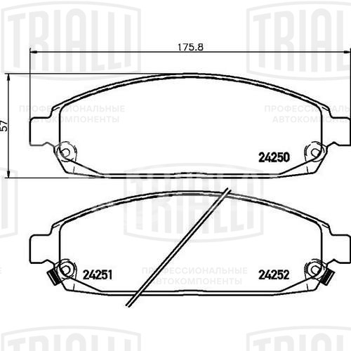 Колодки тормозные дисковые передние для автомобилей Jeep Grand Cherokee III (04-)