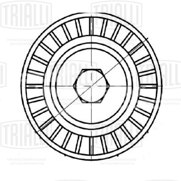 Ролик приводного ремня для автомобилей Opel Astra H (04-)/Zafira B (05-) 1.9d / Fiat Doblo (09-) 1.6d/2.0d (только ролик натяжителя)