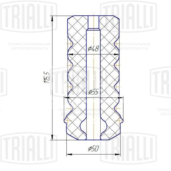 Буфер (отбойник) хода сжатия заднего амортизатора для автомобиля Лада Largus (12-)/X-Ray (15-)/Renault Logan (04-)/Duster (10-)