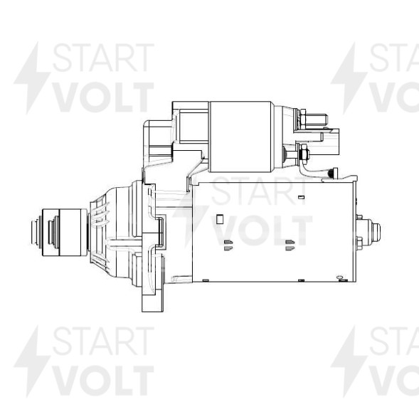 Стартер для автомобилей VAG Tiguan (07-) 2.0TFSI/2.0TDI/Multivan V (09-) 2.0TDI 1,7кВт
