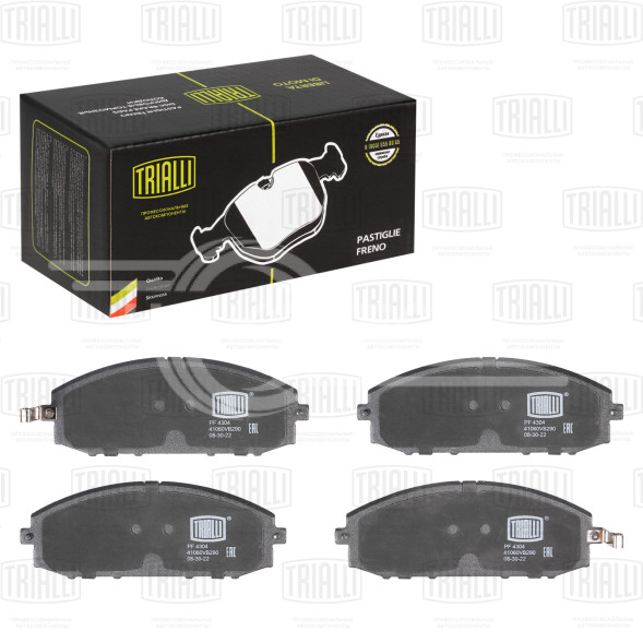 Колодки тормозные дисковые передние для автомобилей Nissan Patrol (97-) (PF 4304)