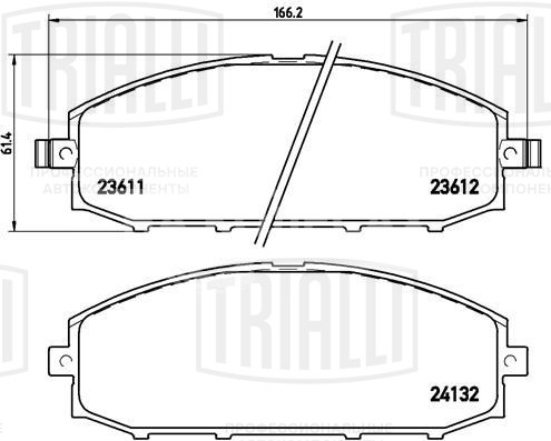 Колодки тормозные дисковые передние для автомобилей Nissan Patrol (97-) (PF 4304)