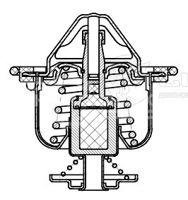 Термостат для автомобилей Honda Civic VI (95-)/Civic VII (00-)/CR-V (95-)/Accord VI (97-) (78°С) (термоэлемент)