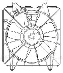 Электровентилятор кондиционера для автомобилей Honda CR-V III (06-) 2.4i (с кожухом)