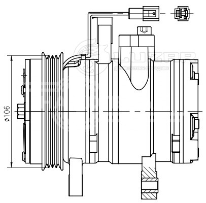 Компрессор кондиц. для а/м Daewoo Matiz (98-)/Chevrolet Spark (05-)