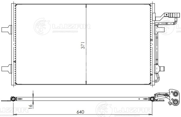 Радиатор кондиционера для автомобилей Volvo S40 (04-)/C30 1.6i (06-)