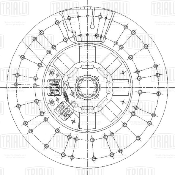 Диск сцепления ведомый для автомобилей Iveco Eurostar/Eurotech (99-)/Eurotrakker (01-)/Stralis I (03-)/Trakker I (12-)