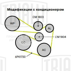 Ролик привод. ремня для автомобилей VW Polo Sedan (RUS) (10-)/Skoda Octavia A5 (04-)/Rapid (12) 1.4TSi/1.6FSi (опорный) (CM 1803)
