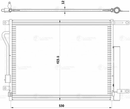 Радиатор кондиционера для автомобилей Ravon Nexia R3 (15-) 1.5i