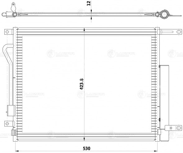 Радиатор кондиционера для автомобилей Ravon Nexia R3 (15-) 1.5i