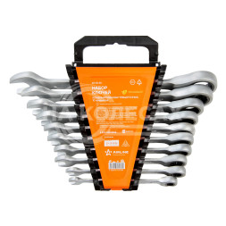 Набор ключей комбинир.трещот. 10 предм. (8,10,12,13,14,15,17,19,22,24мм) пласт.держат. PRO