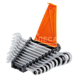 Набор ключей комбинир.трещот. 10 предм. (8,10,12,13,14,15,17,19,22,24мм) пласт.держат. PRO