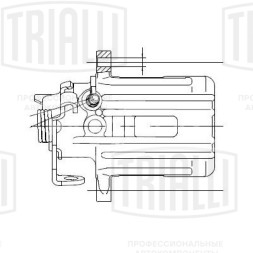 Суппорт тормозной для автомобилей Audi A4 (00-) задний левый d=38мм
