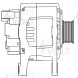 Генератор для автомобилей Renault Megane II (03-) 1.6i (с обгон. муфтой) 110A