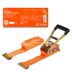 Ремень крепления груза для ЕВРОФУРЫ 2,5/5 т, 3,6 м, ширина 50 мм, с рельсовым креплением (крючки "ласточка")