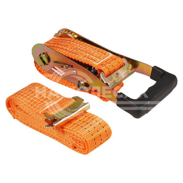 Ремень крепления груза для ЕВРОФУРЫ 2,5/5 т, 3,6 м, ширина 50 мм, с рельсовым креплением (крючки &quot;ласточка&quot;)