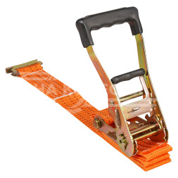 Ремень крепления груза для ЕВРОФУРЫ 2,5/5 т, 3,6 м, ширина 50 мм, с рельсовым креплением (крючки "ласточка")