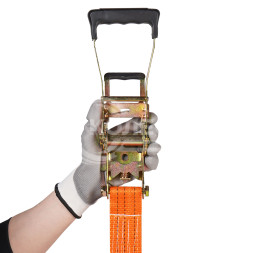 Ремень крепления груза для ЕВРОФУРЫ 2,5/5 т, 3,6 м, ширина 50 мм, с рельсовым креплением (крючки "ласточка")