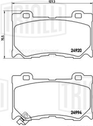 Колодки тормозные дисковые передние для автомобилей Infiniti FX (08-) / G (07-) / Q50 / 70 (13-) / QX70 (13-) (PF 4306)