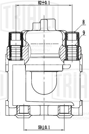Суппорт тормозной для автомобилей BMW X5 (E53) (99-) задний правый d=42мм