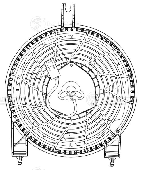 Электровентилятор кондиционера для автомобилей Toyota Land Cruiser 200 (07-)/Lexus LX 570 (07-) (с кожухом)