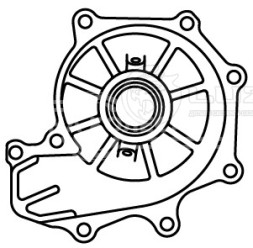 Насос водяной для автомобилей Isuzu NQR71/NPR71 (90-) 4.4D/4.6D/4.8D