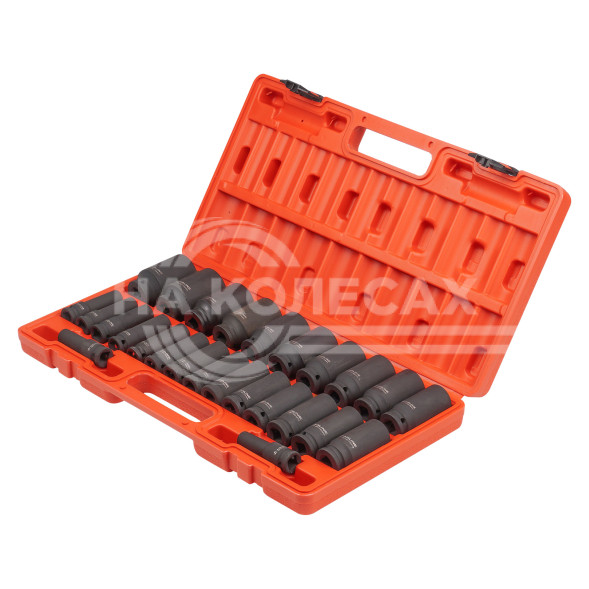 Набор головок ударных 1/2&quot; 78мм 26 пр. (10-36мм) пласт. кейс.