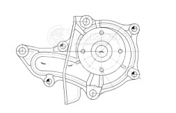 Насос водяной для автомобилей Toyota Corolla (91-) 1.3i/1.5i/1.6i [4A; 5A; 8A] (без корпуса)