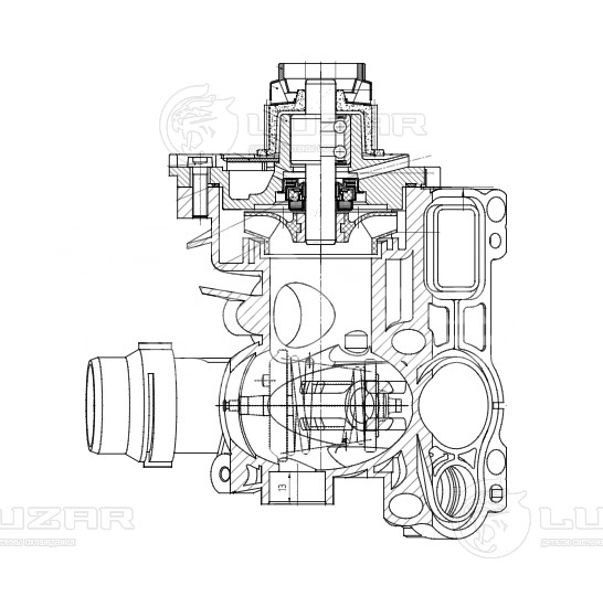 Насос водяной для автомобилей VW Golf VI (08-)/Passat B6 (05-) 1.8TSi/2.0TSi (в сборе с корпусом)