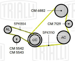 Ролик привод. ремня для автомобилей Toyota Corolla (00-)/Avensis Verso (01-) 2.0d [CD] (только ролик натяжителя)