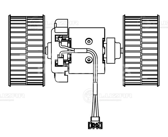 Электровентилятор отопителя для автомобилей Mercedes-Benz Actros MP2/MP3 (03-) (auto A/C)