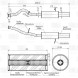 Глушитель для автомобилей Лада 1118 Kalina основной прямоточный (алюминизированная сталь) T-Sport