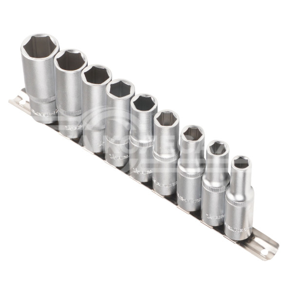 Набор головок торцевых 1/2&quot; DR шестигранных 9пр. глубоких (10,11,12,13,14,15,17,19,22мм)