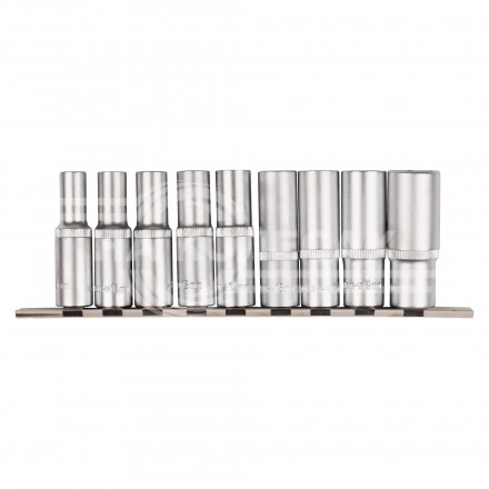 Набор головок торцевых 1/2&quot; DR шестигранных 9пр. глубоких (10,11,12,13,14,15,17,19,22мм)