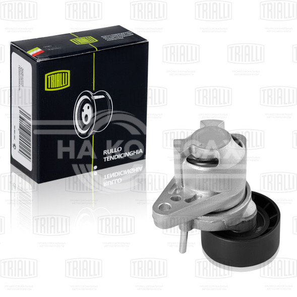 Ролик приводного ремня для автомобилей Renault Logan (04-) 1.4i/1.6i 8V (с ГУР и с кондиционером) (с натяжным механизмом)