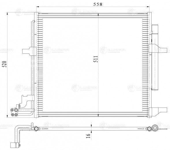 Радиатор кондиционера для автомобилей Atlas (18-)