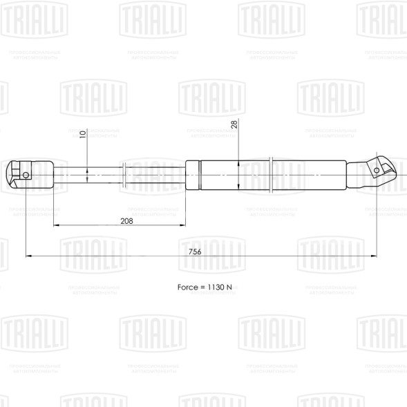 Амортизатор (упор) крышки багажника для автомобиля Volkswagen Transporter Multivan (03-)/Multivan (09-)