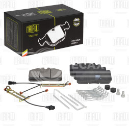 Колодки тормозные дисковые для автомобилей DAF, MAN, Iveco (WVA № 29088) с монтажным комплектом (в комплекте с 2-мя датчиками)