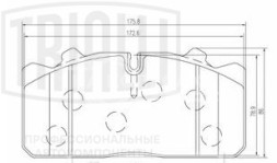 Колодки тормозные дисковые для автомобилей DAF, MAN, Iveco (WVA № 29088) с монтажным комплектом (в комплекте с 2-мя датчиками)