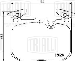 Колодки тормозные дисковые передние для автомобилей BMW 1 (F20) (11-) т/с Brembo (кмпл. с датчиком)