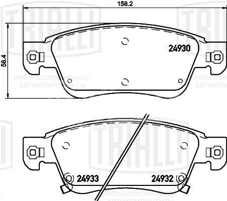 Колодки тормозные дисковые передние для автомобилей Infiniti EX (08-) / G (08-) (PF 4310)