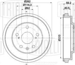 Барабан тормозной для автомобилей Suzuki SX4 (06-)