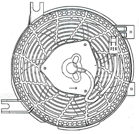 Электровентилятор кондиционера для автомобилей Toyota Land Cruiser Prado 150 (09-) 2.8D/3.0D (с кожухом)