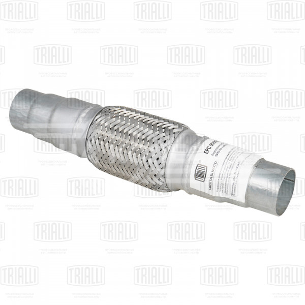 Переходник ступенчатый 50/55/60 L=350 с виброкомпенсатором 50х150 (нержавеющая алюминизированная сталь)