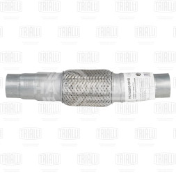Переходник ступенчатый 50/55/60 L=350 с виброкомпенсатором 50х150 (нержавеющая алюминизированная сталь)
