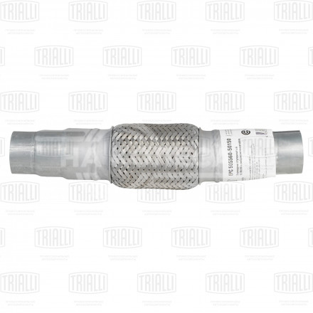 Переходник ступенчатый 50/55/60 L=350 с виброкомпенсатором 50х150 (нержавеющая алюминизированная сталь)