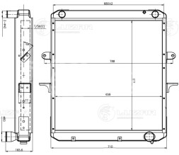 Радиатор охлаждения для автомобилей МАЗ 54323, 6303 с дв. ЯМЗ-238