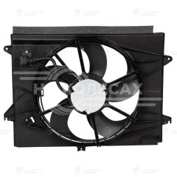 Электровентилятор охлаждения для автомобилей KIA Optima IV (15-) 2.0i/2.4i (с кожухом и резист.)